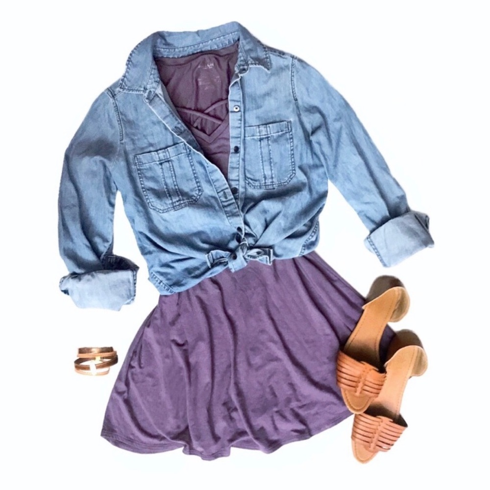 *NWOT Short Purple Swing Dress